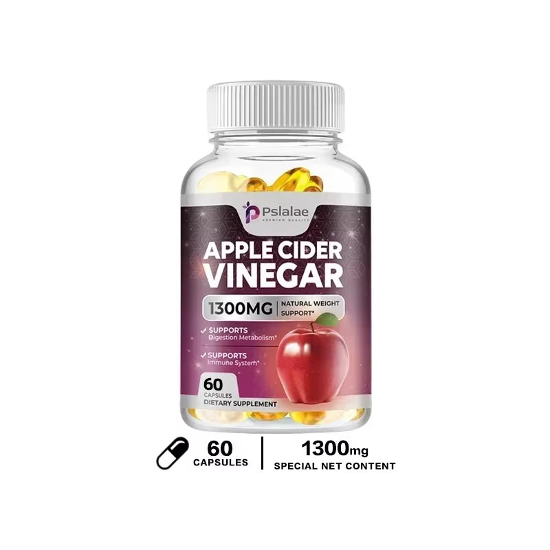 Apple Cider Vinegar Capsules - Detox, Fat Burning, Weight Management, Detox, Appetite Suppressant, Energy Support