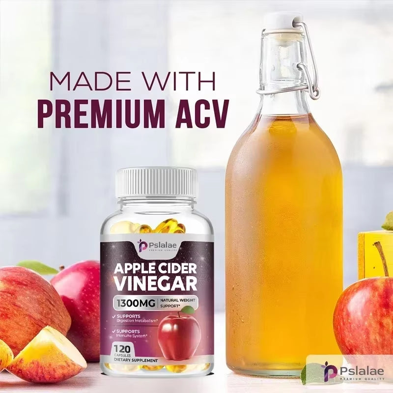 Apple Cider Vinegar Capsules - Detox, Fat Burning, Weight Management, Detox, Appetite Suppressant, Energy Support