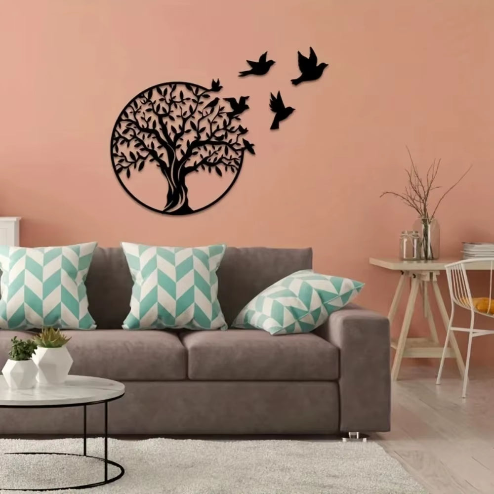 Metal Crafts Wall Art - Tree of Life for Outdoor Courtyard | Elegant Anniversary Gift and Home Decoration Logo