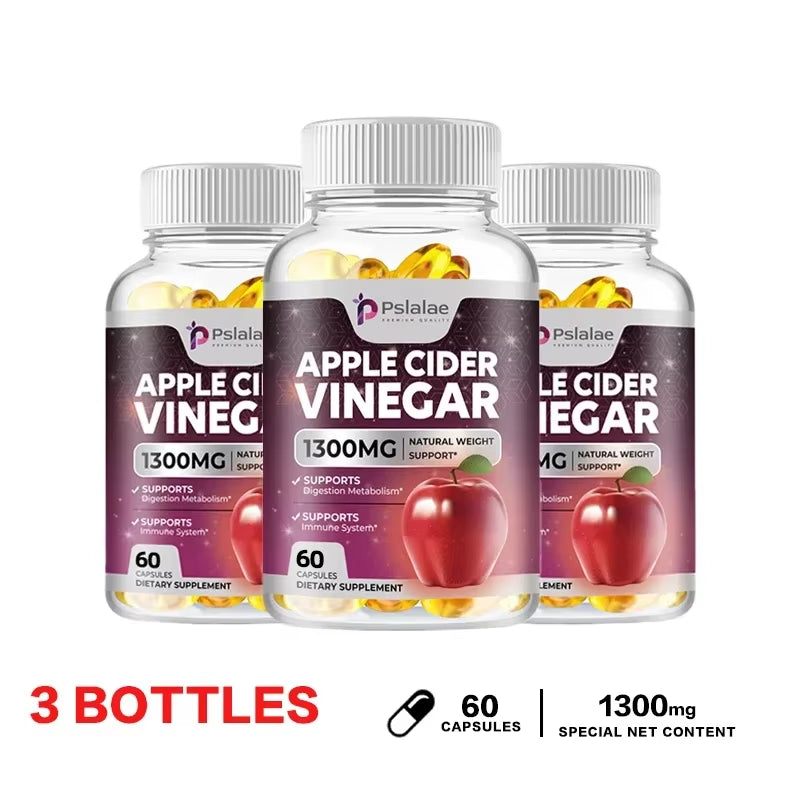 Apple Cider Vinegar Capsules - Detox, Fat Burning, Weight Management, Detox, Appetite Suppressant, Energy Support