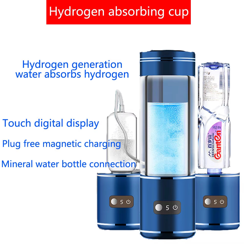 Hydrogen Water Generator Alkaline Maker USB Rechargeable Water Ionizer Bottle Super Antioxidant ORP Hydrogen-Rich Water Cup