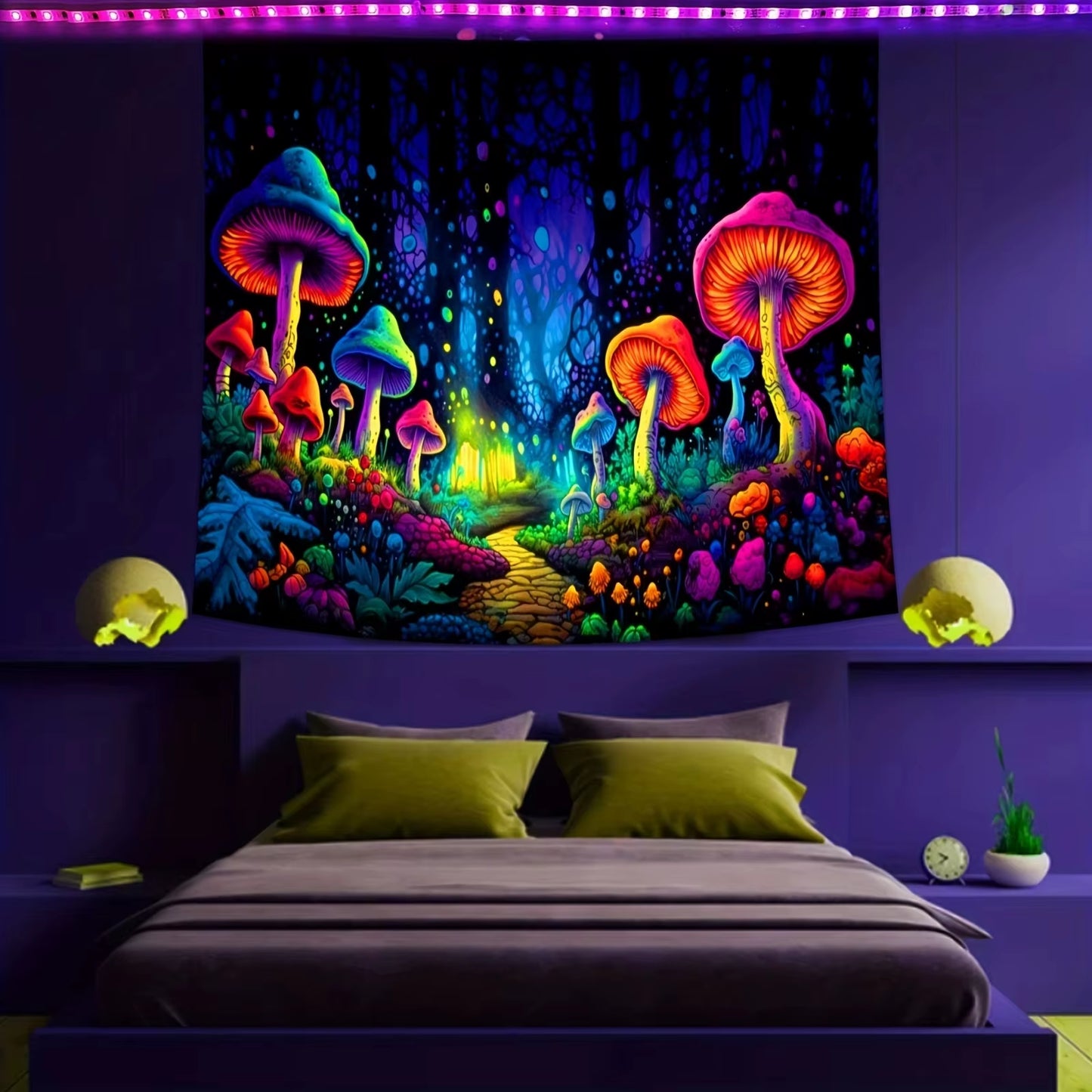 Aurora Tree of Life Tapestry Tree Pattern Starry Sky Spiritual Retreat Meditation Space Wall Hanging Themed Room Decor
