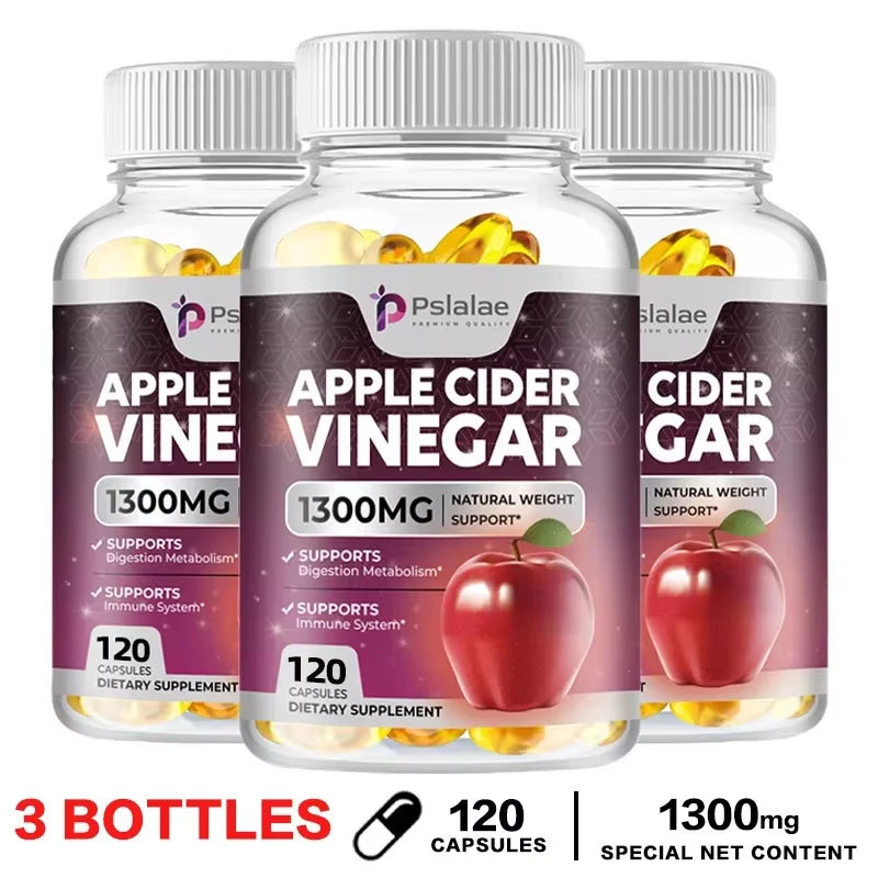 Apple Cider Vinegar Capsules - Detox, Fat Burning, Weight Management, Detox, Appetite Suppressant, Energy Support